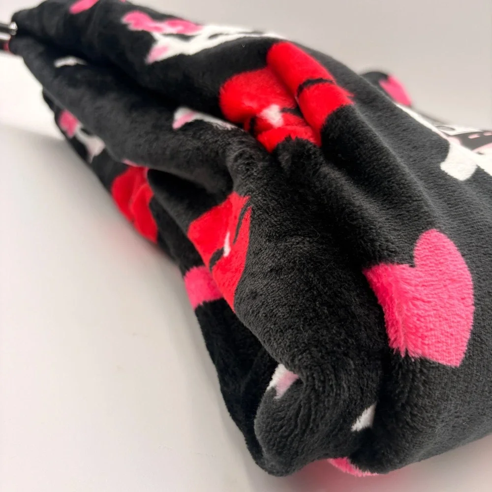 Betsey Johnson Halloween Ghost Skull Vampire Lips Plush Throw Blanket 50x70